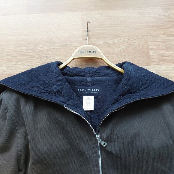 Blue Willis Long Winter lined Jacket with hood - Picture 7 of 11